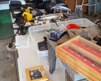 LOTS of hand tools, including air tools, sanders, impact drivers, routers (several router bit sets), hand saws and more
