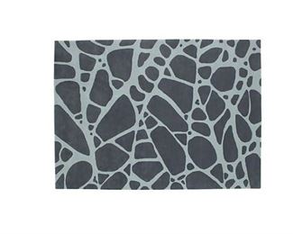 Raju Peddada 100% New Zealand wool rug, hand tufted and hand knotted in India