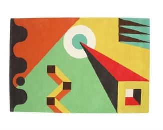 Raju Peddada 100% New Zealand wool rug, hand tufted and hand knotted in India