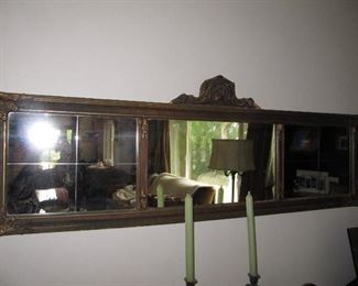 Antique vintage panel mirror 