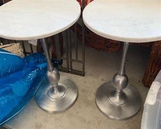 2 marble side tables brand new
