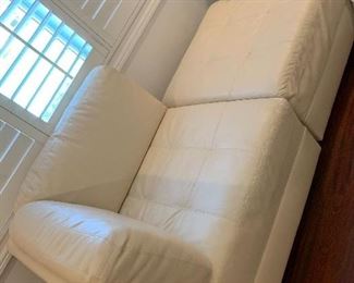 Used leather chaise with ottoman free