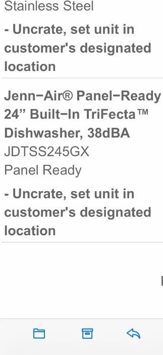 Panel ready dishwasher brand new in the box
