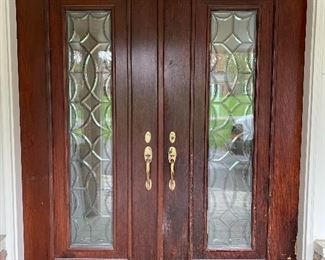 Solid wood front doors with hardware best offer