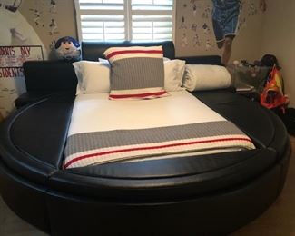 Full size leather bed