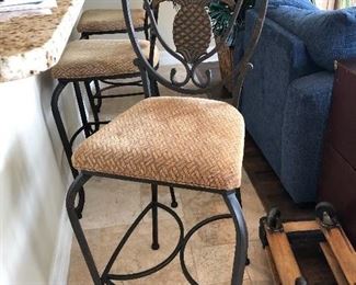 3 COUNTER STOOLS THAT COORDINATE WITH KITCHEN TABLE & CHAIRS  