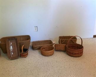 Several Longaberger baskets