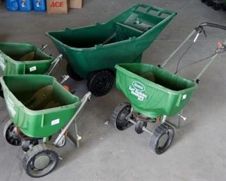 New Spreaders and Lawn Cart