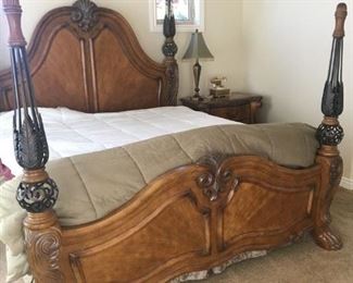 If you don't like a four poster bed. They can be removed. 