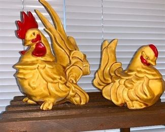 Vintage Rooster and Hen