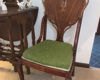 1 of 2 vintage chairs - King and queen chairs 