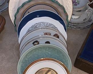 Lots of hand painted plates