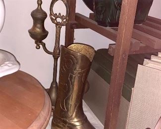 Cute brass cowboy boot