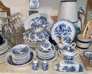 Enoch Wedgwood "Countryside" blue & white dishes 