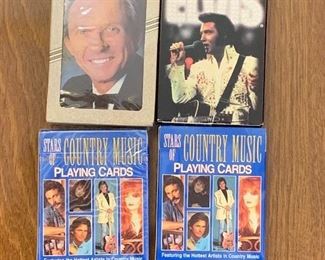 unopened Elvis, Country Music playing cards 
