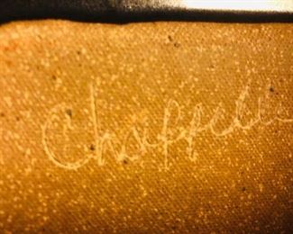 Chappell signature on octagon pottery dinner plates.  
