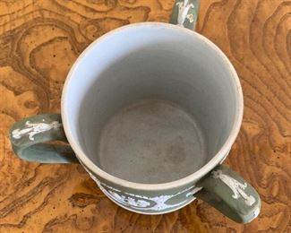 Wedgwood Jasperware Green Loving Cup