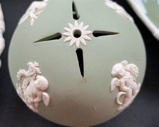 Antique jasperware  Green Clock Ansonia