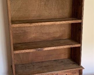 Rustic Distressed Wood Book Shelf/ Cabinet	75x34x14in	HxWxD