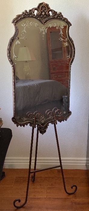 Ornate Etched Mirror