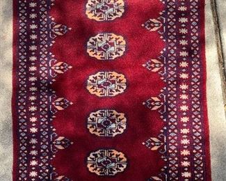 Pakistani Wool Rug Hand Knotted 36x24in	36d24in