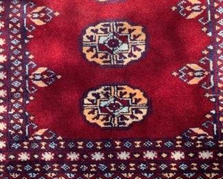 Pakistani Wool Rug Hand Knotted 36x24in	36d24in