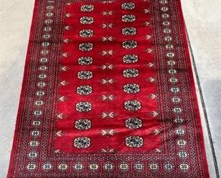 Pakistani Wool Rug Hand Knotted 81x55in	81x55in