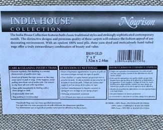 India House Nourison Wool Rug 5x8 ft	8ft x 5ft