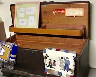 1922 Lane Cedar Chest and Handmade Quilt