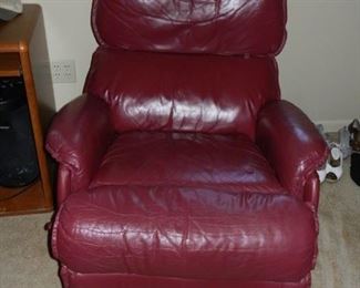Reclining leather chair (swivel and rocks)