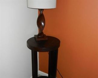 Lamp and corner table