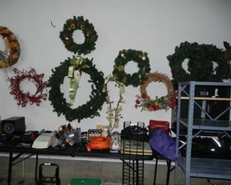 Christmas wreaths, motorcycle bags etc,,,