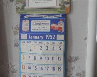 vintage advertising calendar