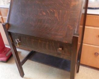 antique Mission oak dropfront desk