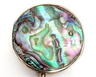 Lot 015 
1940's Abalone Sterling Box