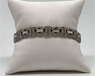 Lot 220 
Art Deco Rhinestone Bracelet