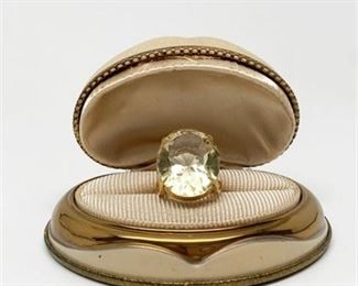 Lot 238 
Vintage 9 Carat Yellow Sapphire Ring in Presentation Box