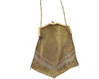 Lot 257 
Art Deco German Silver and Sapphire Cabochon Hand Bag