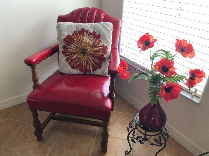 Now $75 leather vintage chair