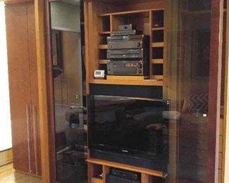 exotic woods wall unit