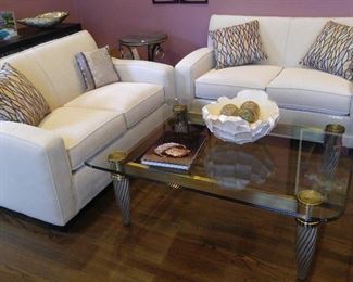 contemporary white sofas