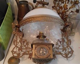 Old hanging oil lamp (converted)
