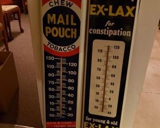 1950's excellent condition/new :Ex-Lax Thermometer,  $75 .  Mail pouch SOLD 