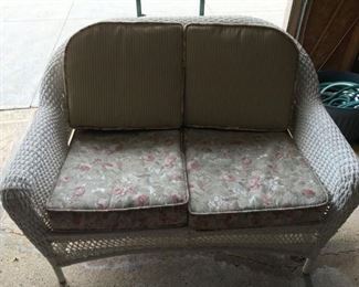 Excellent condition White Wicker furniture,  rocking chair $40,  chair $40, 2 side tables $20 ea, coffee table $40, and love seat $60