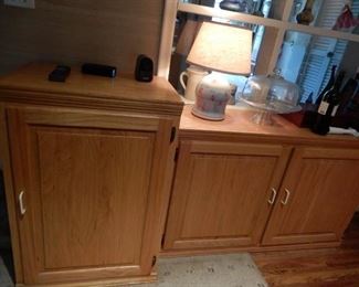 THSE ARE FREE STANDING SOLID OAK CUPBOARDS FOR SALE