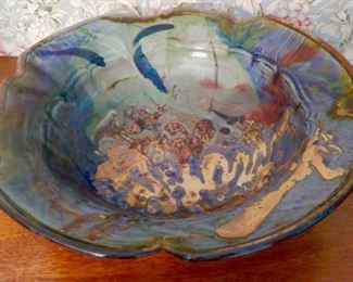 LOTS OF AMAZING POTTERY --WITH THIS VERY LARGE BOWL