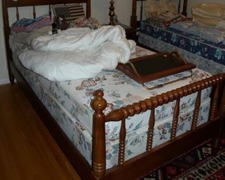 Walnut wood twin bed (2 available). Davis Cabinet Co., Nashville, TN