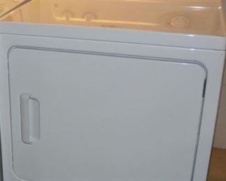 GE® 6.0 Cu. Ft. Extra-Large Capacity Electric Dryer model #DBXR463EG0WW.  Approx. Product Dimensions (WxHxD) (in.) 27 in x 42 in x 25 1/2 in. 