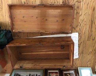 Cedar chest, as is, top is not attached