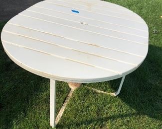 Plastic outdoor table